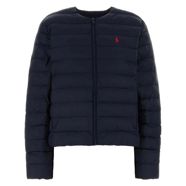 Pūkinė striukė moterims, Mėlyna, Woven-puffer-jacket