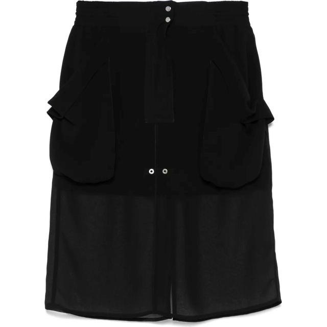Midi sijonas moterims, Juoda, Immobile skirt
