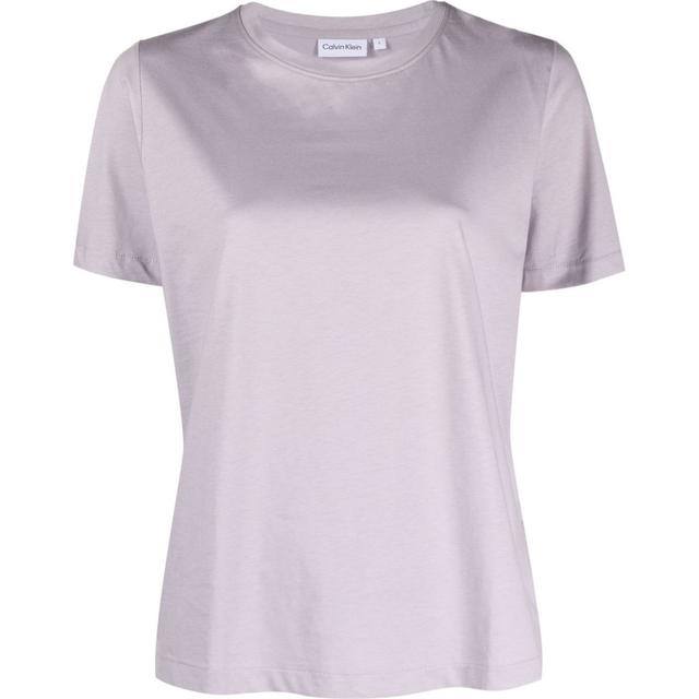 Marškinėliai trump. rankovėmis moterims, purple, Smooth cotton crew neck tee ss