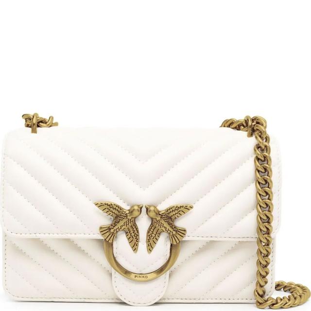 Rankinė per petį moterims, Balta, Love one mini crossbody bag