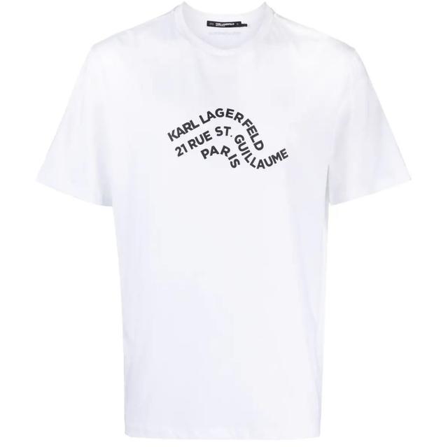Marškinėliai trump. rankovėmis vyrams, Balta, Wave logo relaxed t-shirt