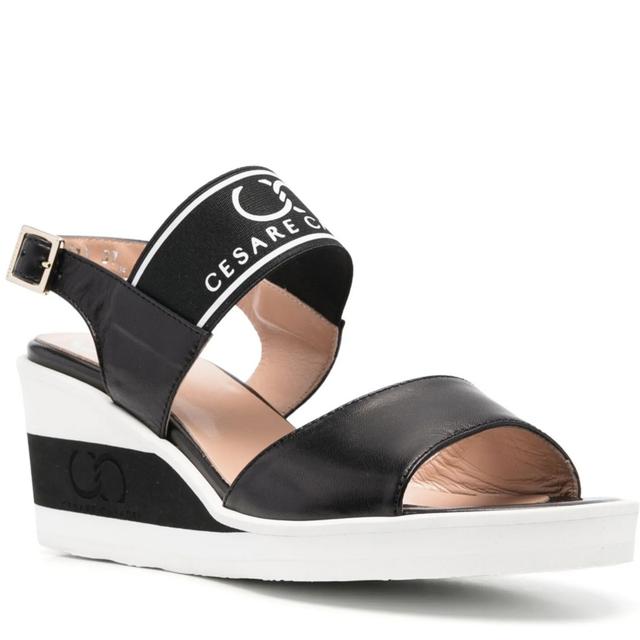 Basutės moterims, Juoda, Wedge sandals