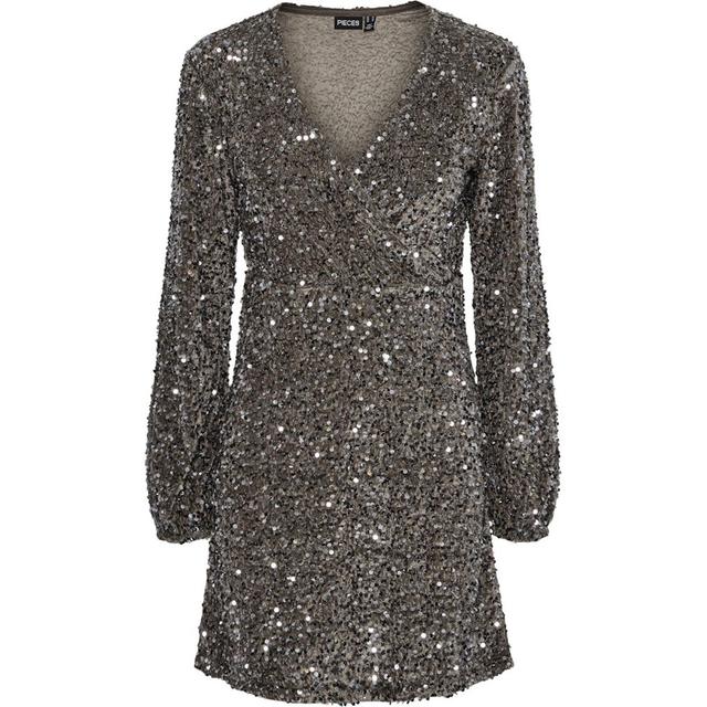 Mini suknelė moterims, Ruda, Kam wrap dress