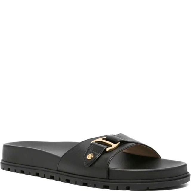 Guminės šlepetės moterims, Juoda, Tasha slide-sandals-slide