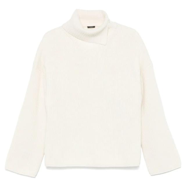 Megztinis su kaklu moterims, Balta, Turtleneck sweater