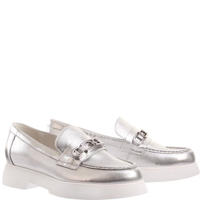 Loaferiai moterims, Sidabrinė, Cecil loafers