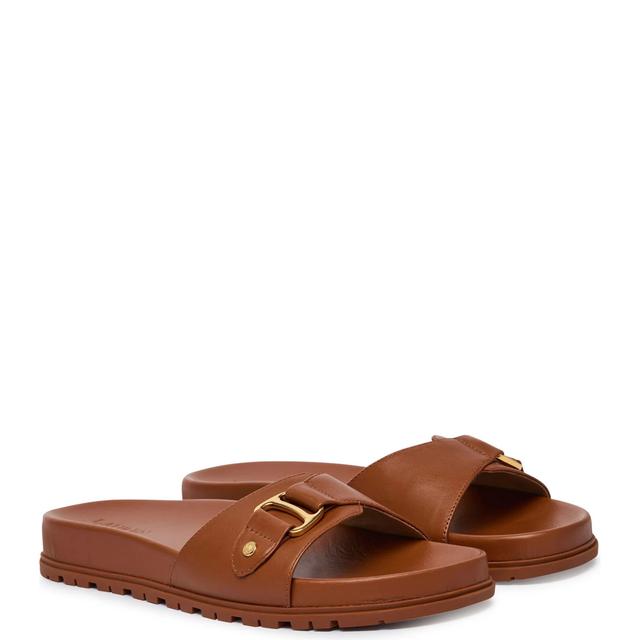 Guminės šlepetės moterims, Ruda, Tasha slide-sandals-slide