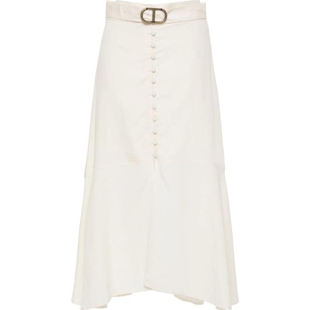 Midi sijonas moterims, Kūno, A-line belted midi skirt