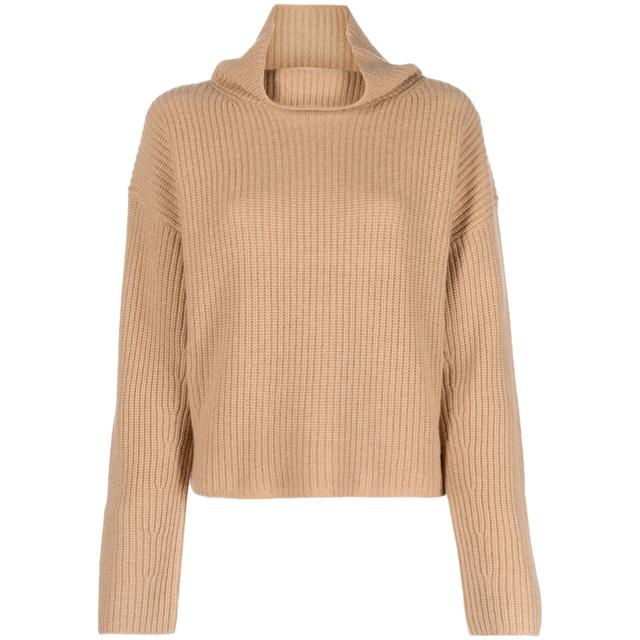 Sportinis nertinis moterims, Smėlio, Long sleeve pullover