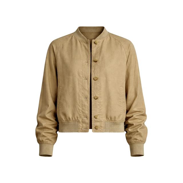Bomberis moterims, Ruda, Woven-bomber-jacket