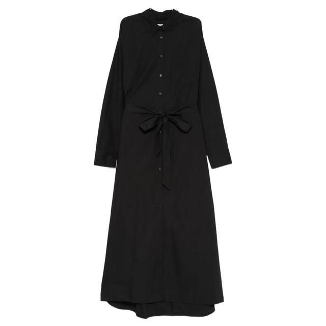 Maxi suknelė moterims, Juoda, 2 oversized shirt dress