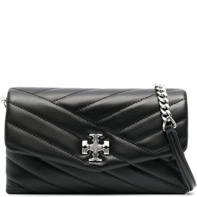 Piniginė moterims, Juoda, Kira chevron chain wallet