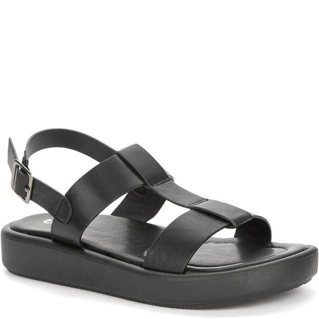 Basutės moterims, Juoda, SANDALS