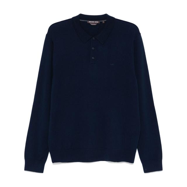 Polo marškiniai ilgos rank. vyrams, Mėlyna, Core merino ls polo-emb