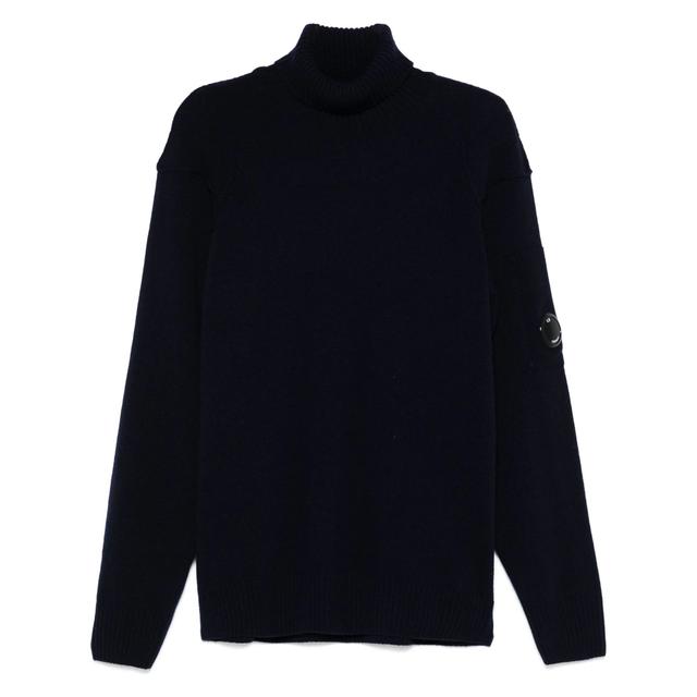 Megztinis su kaklu vyrams, Mėlyna, Lens-detail turtleneck