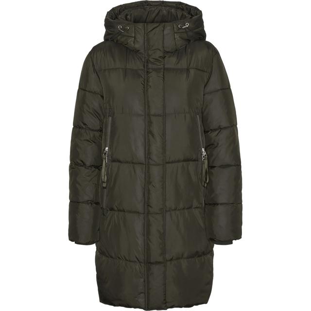 Pūkinis paltas moterims, Chaki, Nova coat boo