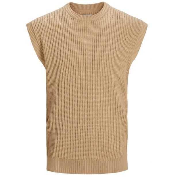 Liemenė vyrams, Smėlio, JPRBLAONDRA KNIT VEST