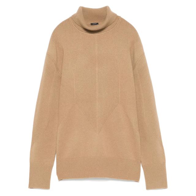 Megztinis moterims, Ruda, Soft wool high neck sweater