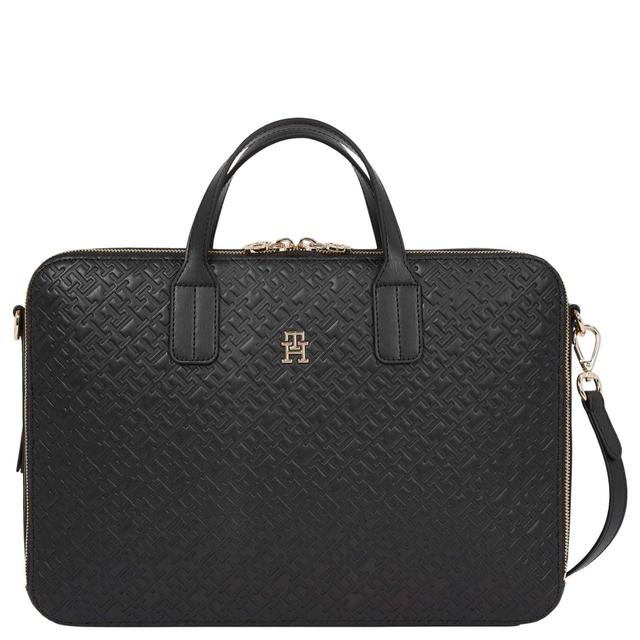 Dėklas kompiuteriui moterims, Juoda, TH icon laptop bag mono