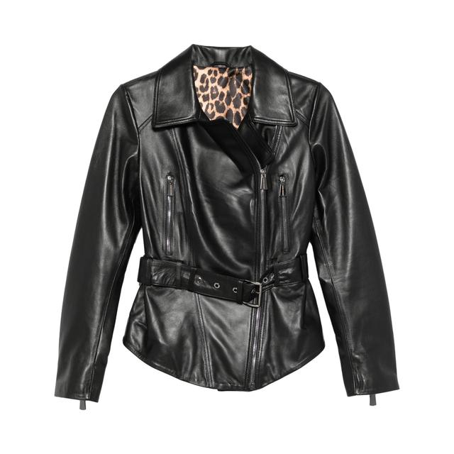 Odinė striukė moterims, Juoda, Leather jacket