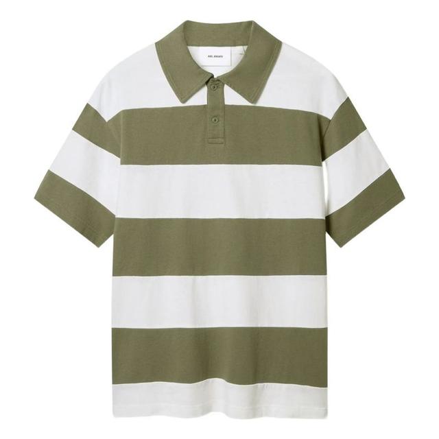 Polo marškiniai trumpos rank. vyrams, Žalia, Striped polo t-shirt