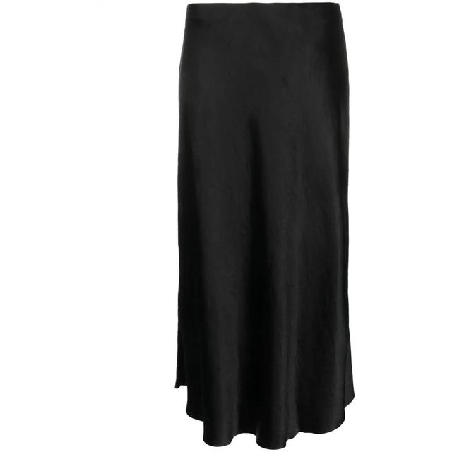 Maxi sijonas moterims, Juoda, Shaped hem bias slip skirt