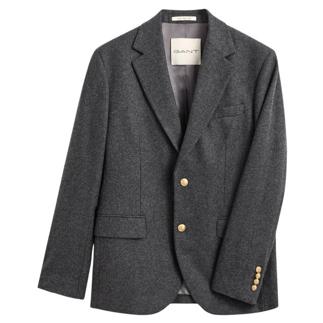 Švarkas vyrams, Pilka, Wool flannel club blazer