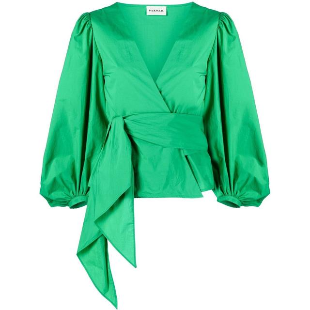 Palaidinės moterims, Žalia, V-nesk blouse