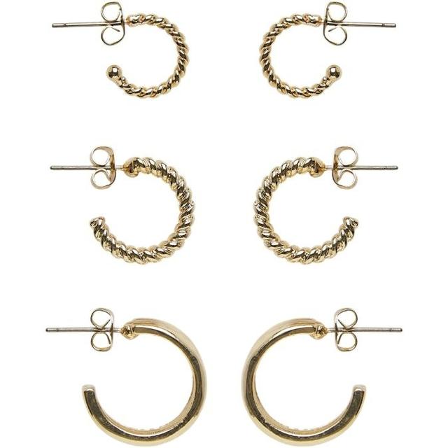 Auskarai moterims, Geltona, PCMENIDJA 3-PACK EARR