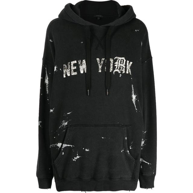 Džemperis moterims, Juoda, R13 new york hoodie