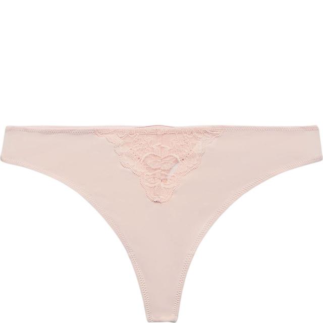 Apatinė kostiumėlio dalis moterims, Rožinė, Hipster Lace Brazillian Thong