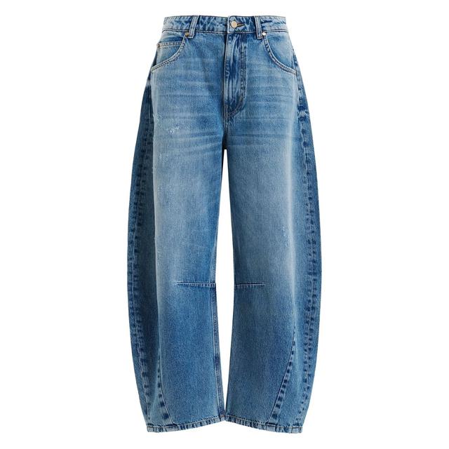 Platūs džinsai moterims, Mėlyna, 1 barrel leg jeans
