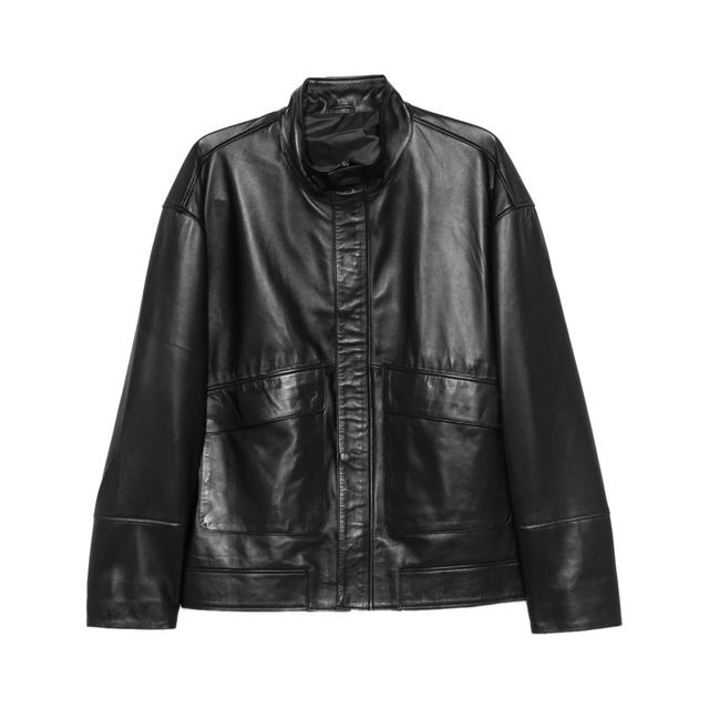 Odinė striukė vyrams, Juoda, Leather jacket