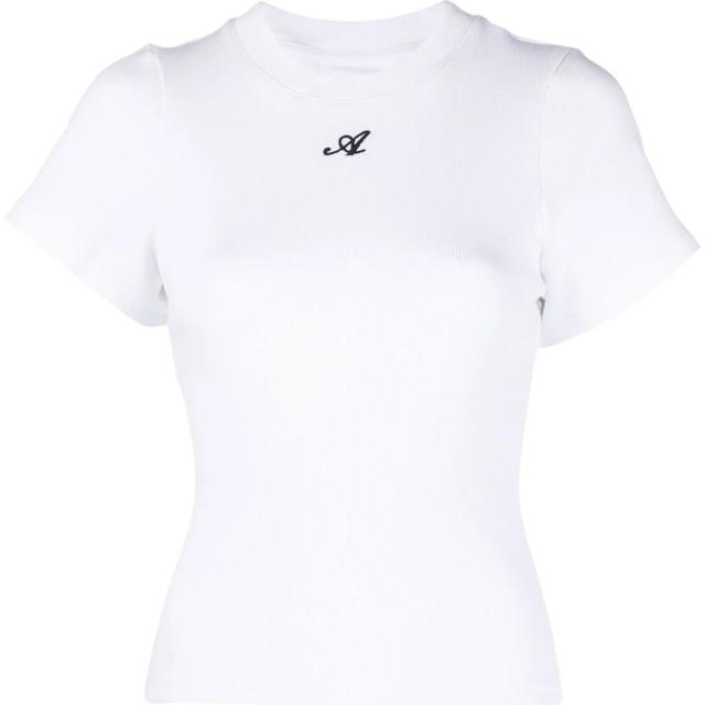 Marškinėliai trump. rankovėmis moterims, Balta, Script A T-Shirt