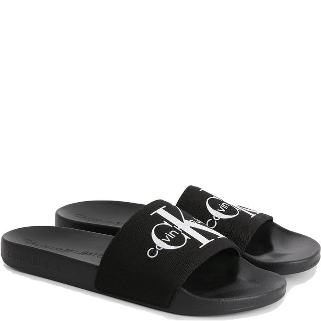 Šlepetės vyrams, Juoda, SLIDE MONOGRAM CO