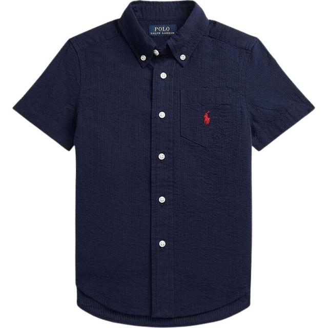 Marškiniai trump. rankovėmis berniukams, Mėlyna, Sport shirt (2-7)