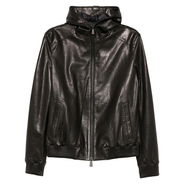 Odinė striukė vyrams, Juoda, Leather jacket