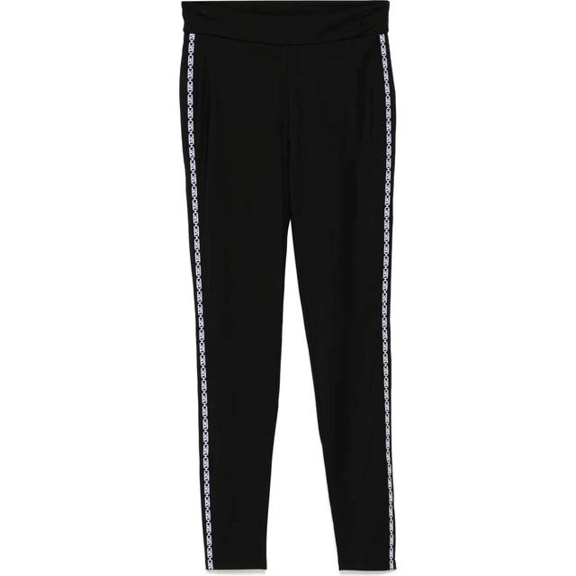 Tamprės moterims, Juoda, Logo tape leggings