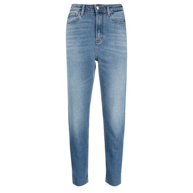 Aptempti džinsai moterims, Mėlyna, Denim pants