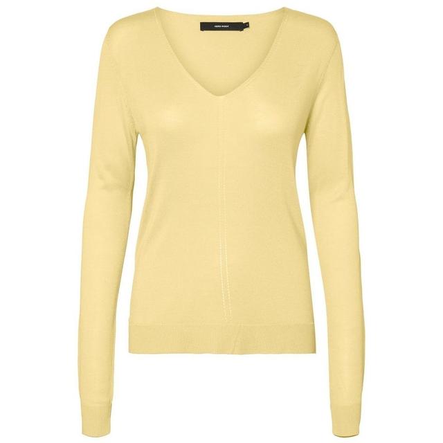 Megztinis moterims, Geltona, VMLINA LS V-NECK