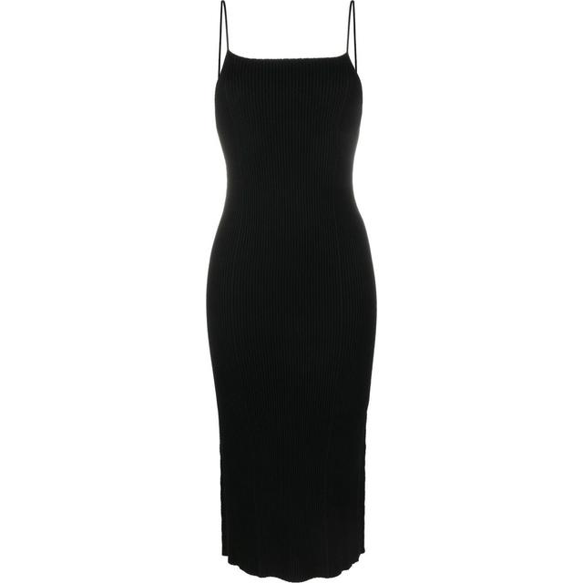 Mini suknelė moterims, Juoda, Ribbed cami midi dress