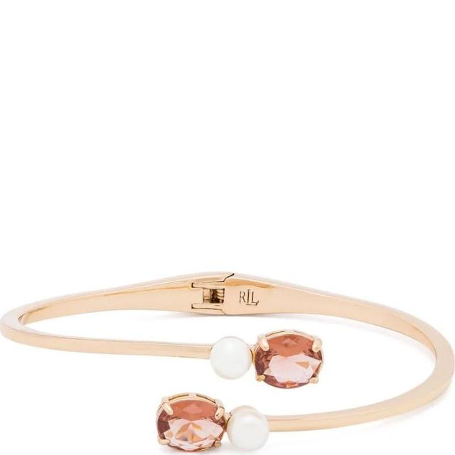 Apyrankė moterims, Auksinė, Br pearl bypass bangle