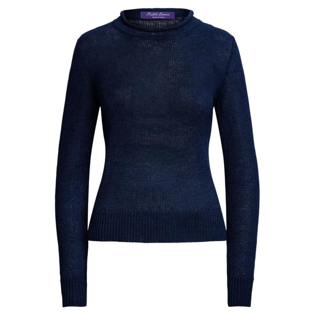 Megztinis moterims, Mėlyna, LONG SLEEVE-PULLOVER