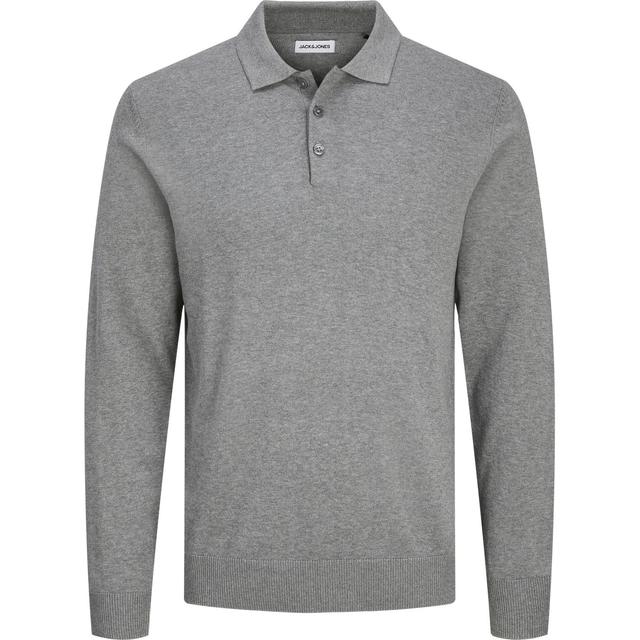 Polo marškiniai ilgos rank. vyrams, Pilka, Fred knit polo
