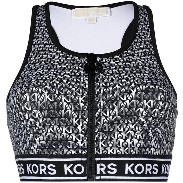 Sportinė liemenėlė moterims, Juoda, MK logo zip up bra