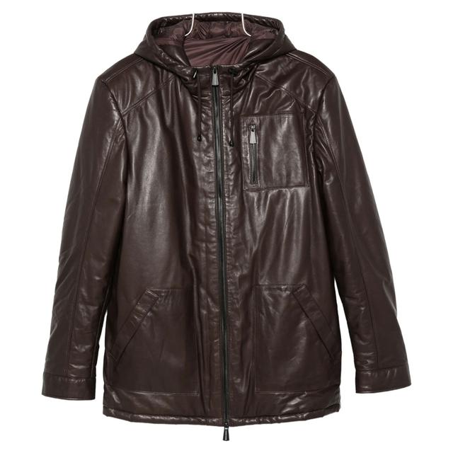 Odinė striukė vyrams, D.brown, Leather jacket