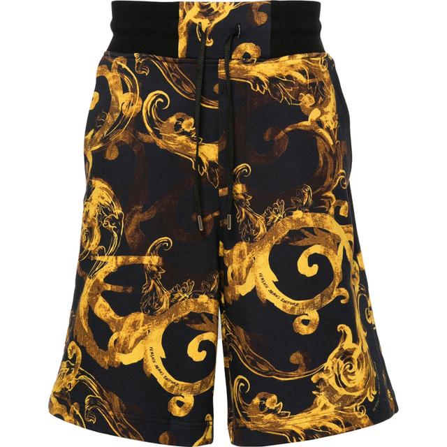 Šortai vyrams, Juoda, Watercolour cotton shorts