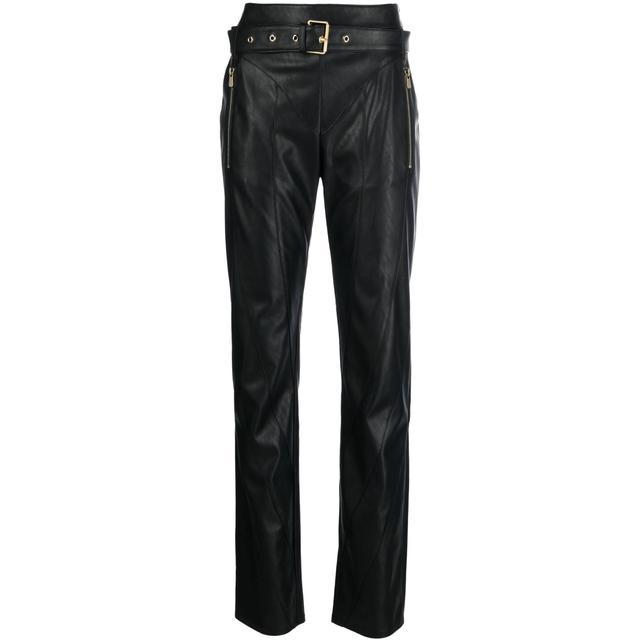 Odinės kelnės moterims, Juoda, Hardware trousers