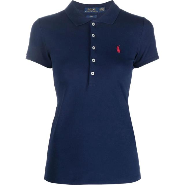 Polo marškiniai trumpos rank. moterims, Mėlyna, Julie slim short sleeve polo