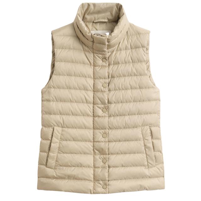 Pūkinė liemenė moterims, Smėlio, Light down vest